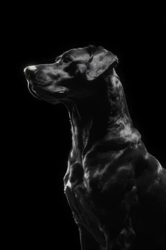 Monochrome Geometric Chiaroscuro style reference image — monumental form