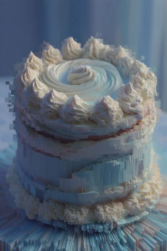 Recursive Voxel Surrealism style reference image — parametric geometric fragmentation