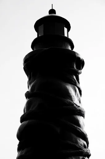 Graphic Avant-Garde Silhouette style reference image — low-angle shot