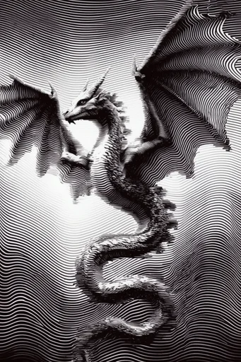 Monochrome Glitch Topography style reference image — glitch art distortion