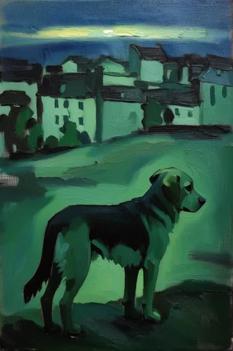 Nocturnal Impasto Tonalism style reference image — luminous light contrast