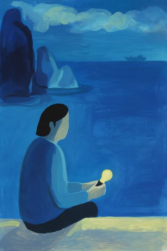Surreal Nocturnal Cerulean moodboard — generate AI images in this style