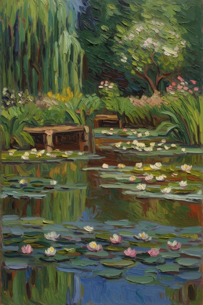 Luminous Impasto Impressionism style AI image example 2