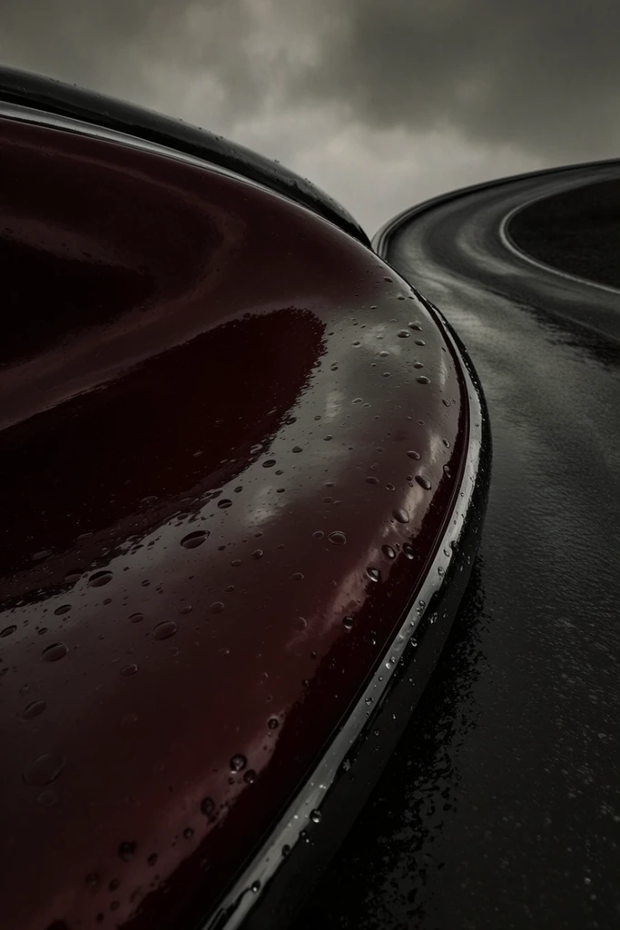 Cinematic Crimson Noir style AI image example 2
