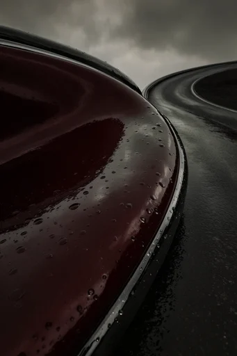 Cinematic Crimson Noir style AI image example 2
