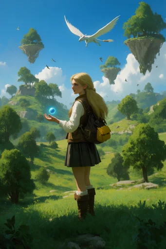 Vibrant Ghibli Fantasy moodboard — generate AI images in this style