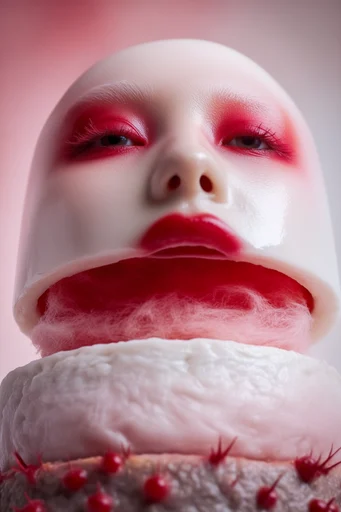 Ethereal Avant-Garde Beauty style reference image — intense color contrast