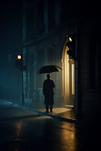 Atmospheric Gothic Noir style reference image — chiaroscuro lighting