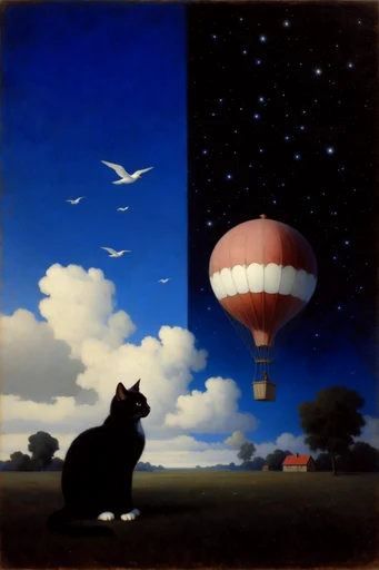 Celestial Dualistic Surrealism style reference image — magical realism