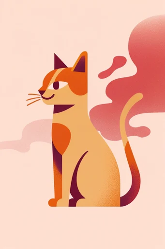 Textured Folk Surrealism style reference image — risograph print aesthetic
