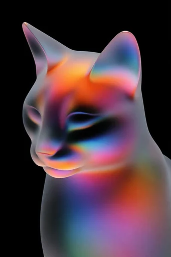 Luminous Chromatic Morphism style reference image — tactile velvet grain