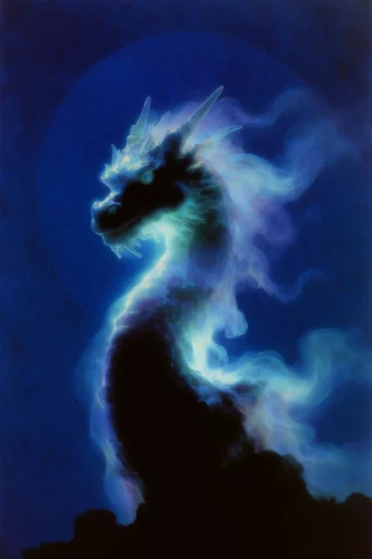 Luminous Nocturnal Ether style reference image — high-contrast noir