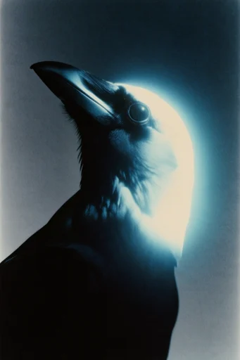 Nocturnal Silhouette Noir style reference image — atmospheric halo glow