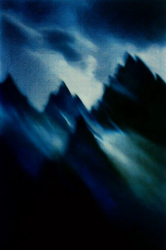 Nocturnal Digital Noir style reference image — deep indigo and cyan palette