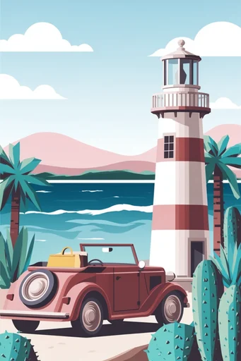 Minimalist Retro Vector style reference image — clean line art