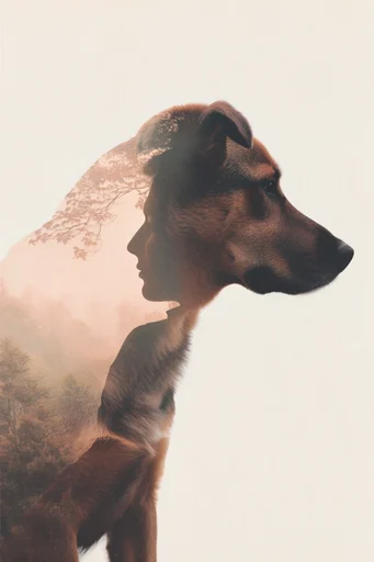 Surrealist Urban Collage style reference image — muted earth tones