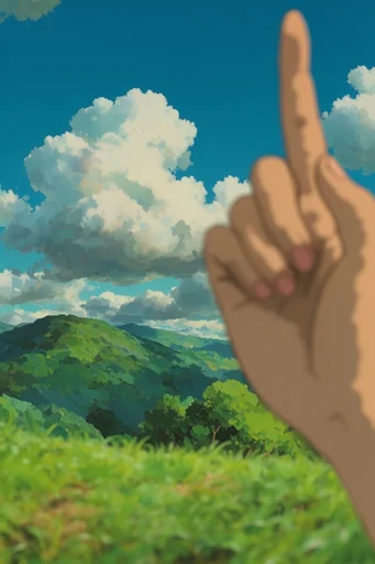 Nostalgic Ghibli Summer style reference image — saturated summer colors
