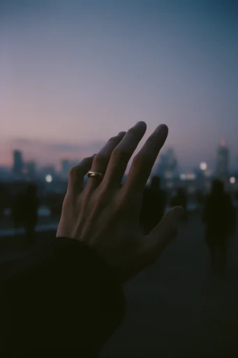 Nostalgic Cinematic Twilight style reference image — silhouetted figures