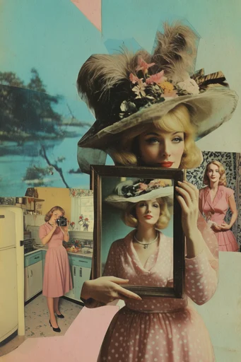 Analog Cosmic Surrealism moodboard — generate AI images in this style