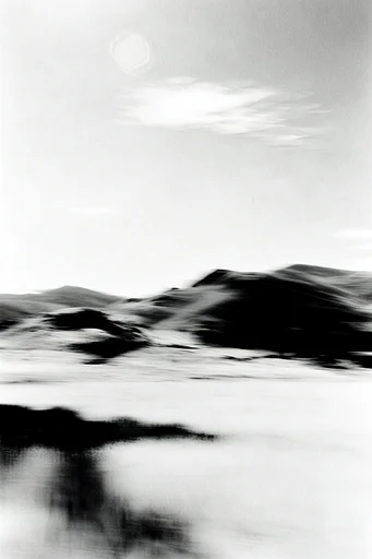 Ethereal Monochrome Motion style reference image — monochrome high contrast