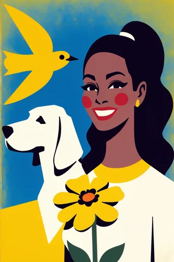 Graphic Retro Printmaker style reference image — mid-century graphic design