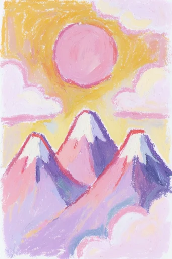 Textured Fauvist Impressionism style reference image — oil pastel texture
