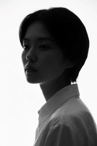 Minimalist Noir Monochrome style reference image — dramatic noir lighting