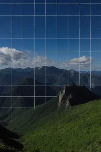 Precision Geometric Surrealism style reference image — geometric grid overlay