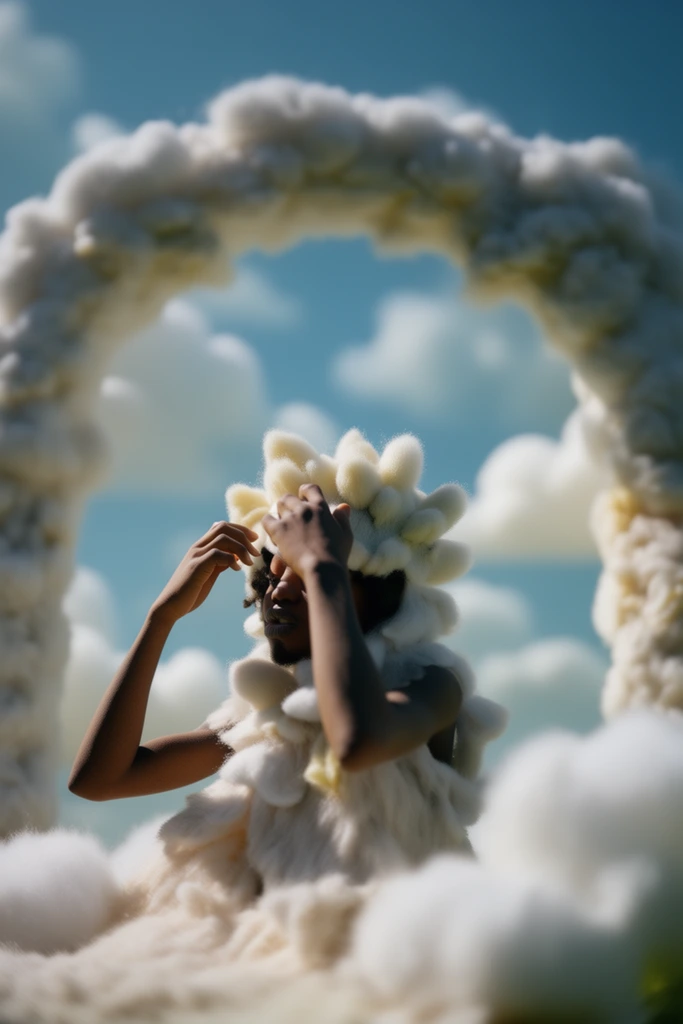 Surreal Pastoral Technicolor style AI image example 1