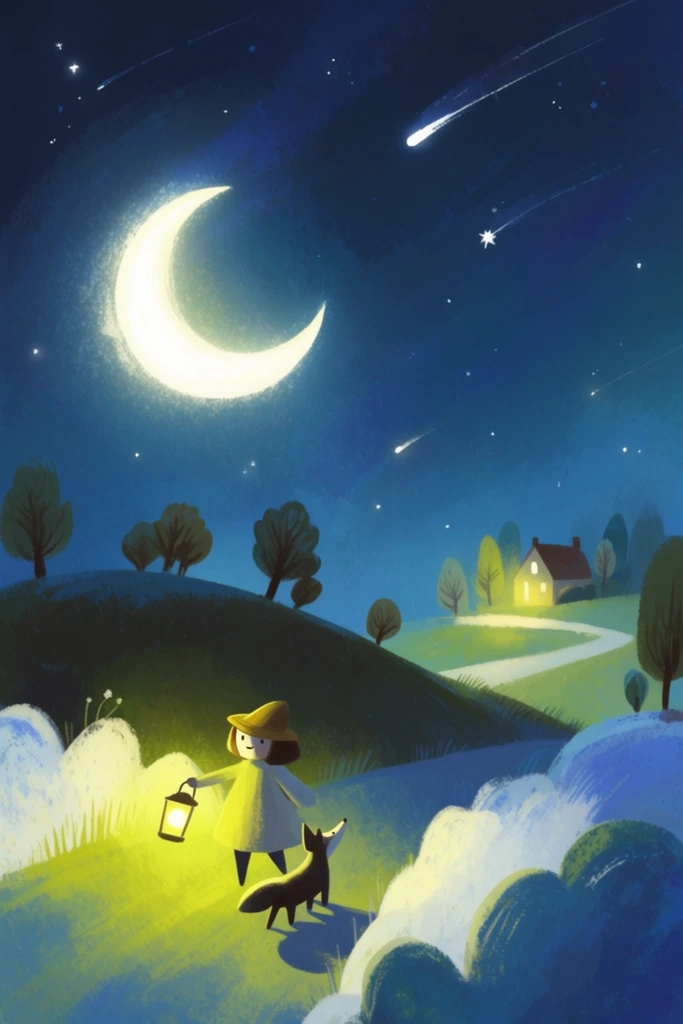Luminous Nocturnal Storytelling style AI image example 2