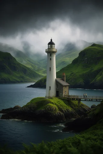 Cinematic Highland Solitude style reference image — dramatic chiaroscuro lighting