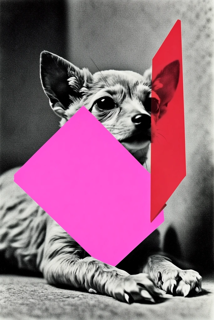 Monochrome Graphic Surrealism style AI image example 3