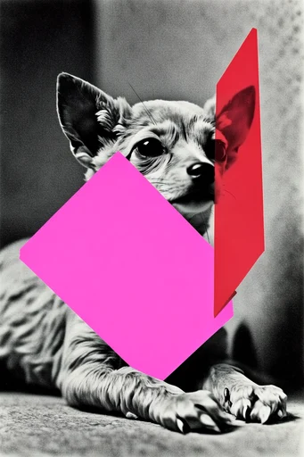 Monochrome Graphic Surrealism style AI image example 3