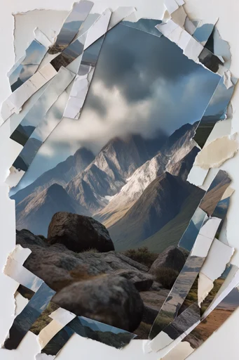 Fragmented Structural Portraiture style reference image — surrealist portrait
