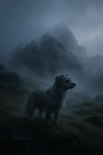 Atmospheric Nordic Gothic style reference image — overcast diffused light
