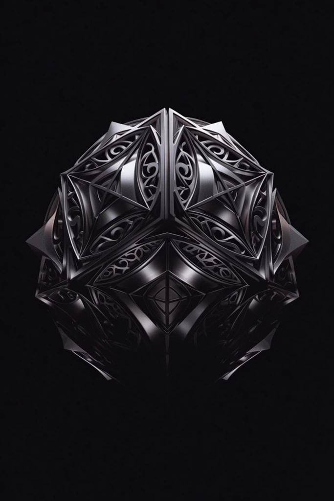 Industrial Chrome Gothic style AI image example 2