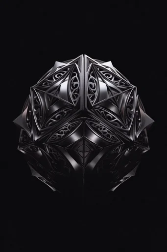 Industrial Chrome Gothic style AI image example 2