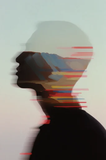 Kinetic Glitch Surrealism style AI image example 2