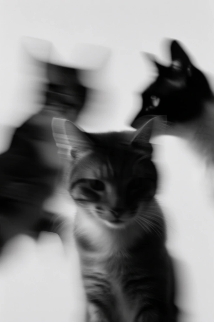 Kinetic Monochrome Distortion style AI image example 3