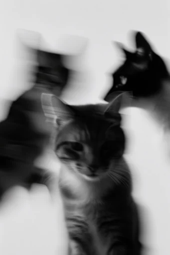 Kinetic Monochrome Distortion style reference image — shutter drag