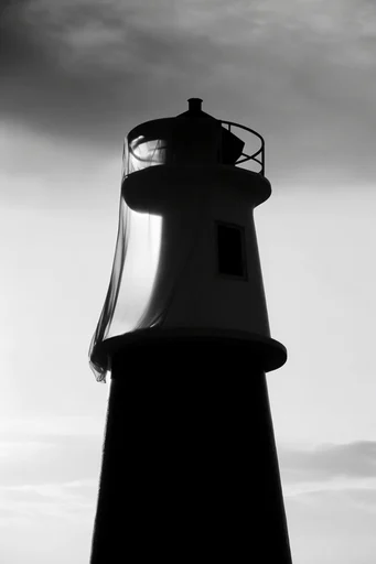 Ethereal Monochrome Silhouette style reference image — monochrome chiaroscuro