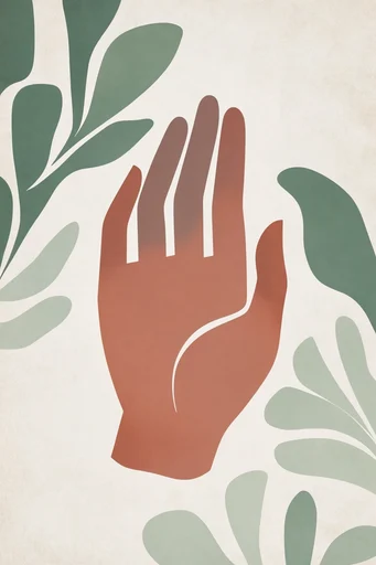 Organic Earthy Minimalism style reference image — muted earthy color palette