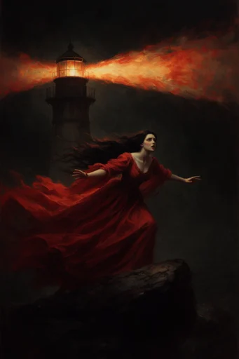 Crimson Gothic Baroque style reference image — dramatic high contrast