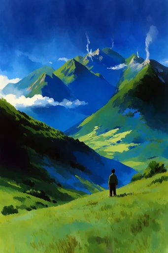 Luminous Painterly Solitude style reference image — digital gouache