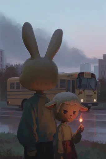 Ethereal Twilight Narratives style reference image — painterly digital illustration