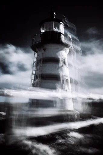 Spectral Kinetic Noir style reference image — kinetic action photography