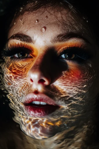 Luminous Liquid Abstraction style reference image — amber and gold tones