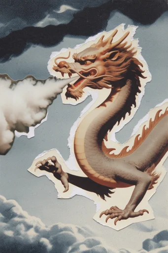 Analog Surrealist Collage style reference image — mid-century print aesthetic
