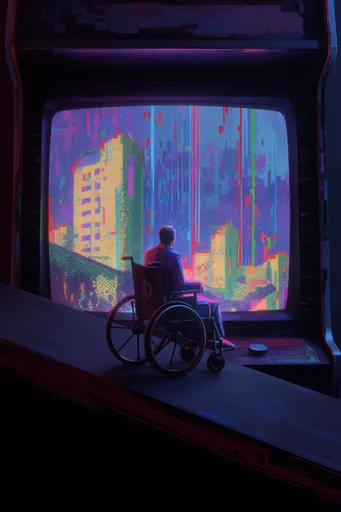 Analog CRT Glitchcore style reference image — CRT monitor glow