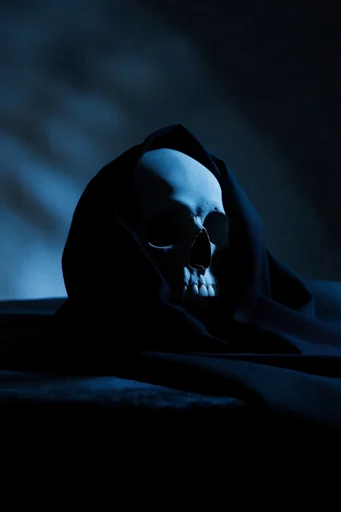 Cinematic Cyan Noir style reference image — chiaroscuro lighting